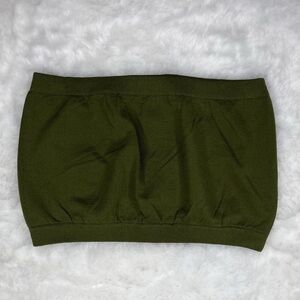Olive Green Tube Top Bandeau New